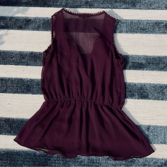Express Peplum Blouse Tank Top | Color: Purple | Size: XS - Picture 5 of 5